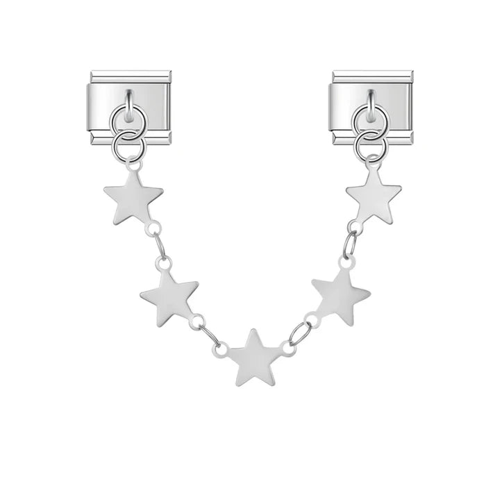 Cadena de estrellas plateada