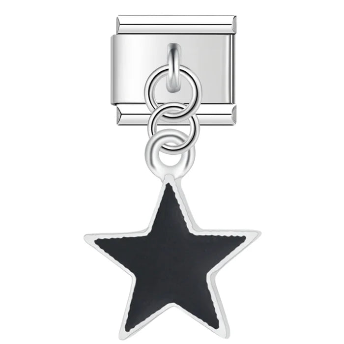 Charm colgante estrella negra