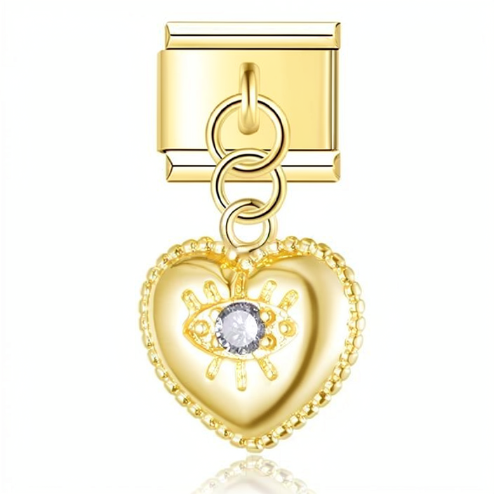 Charm colgante corazon dorado