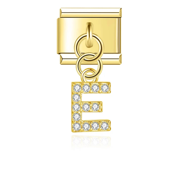 Abecedario colgante dorado