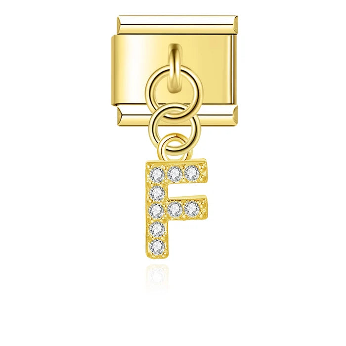Abecedario colgante dorado