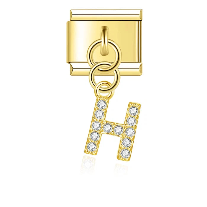 Abecedario colgante dorado