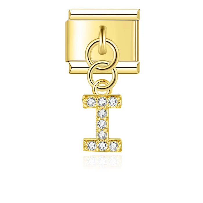 Abecedario colgante dorado