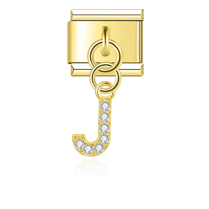 Abecedario colgante dorado