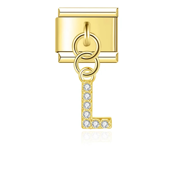 Abecedario colgante dorado