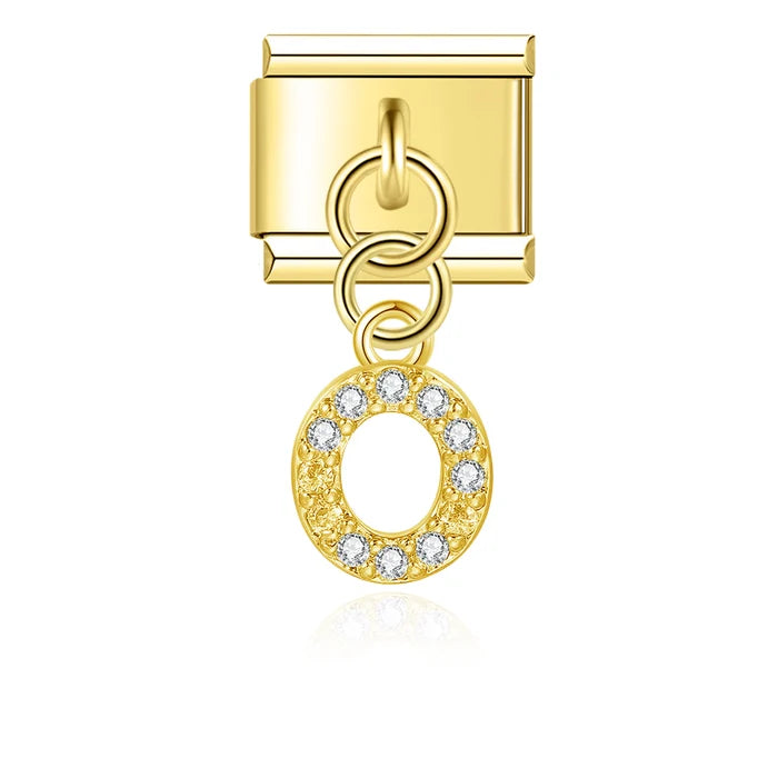 Abecedario colgante dorado