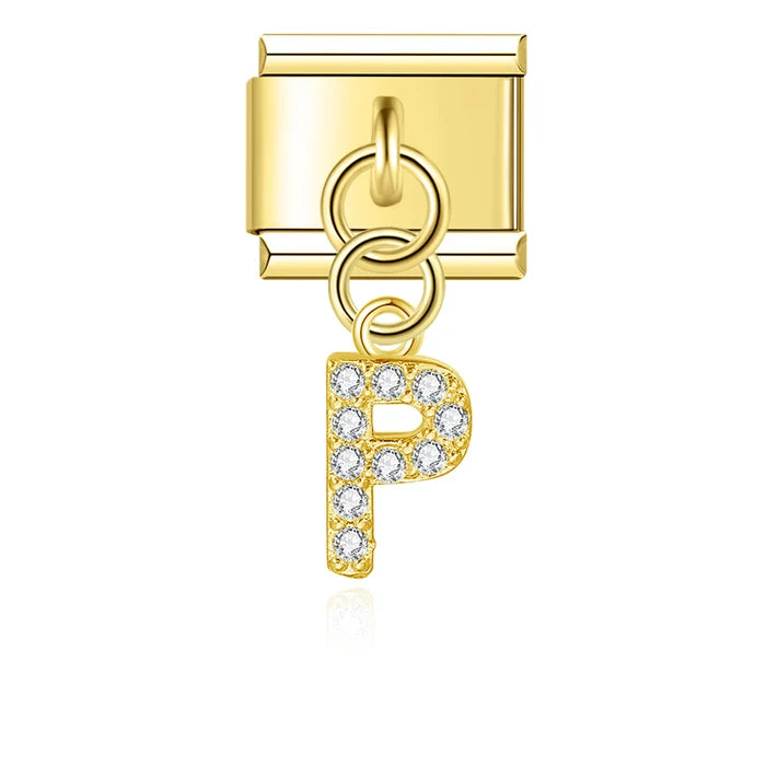Abecedario colgante dorado