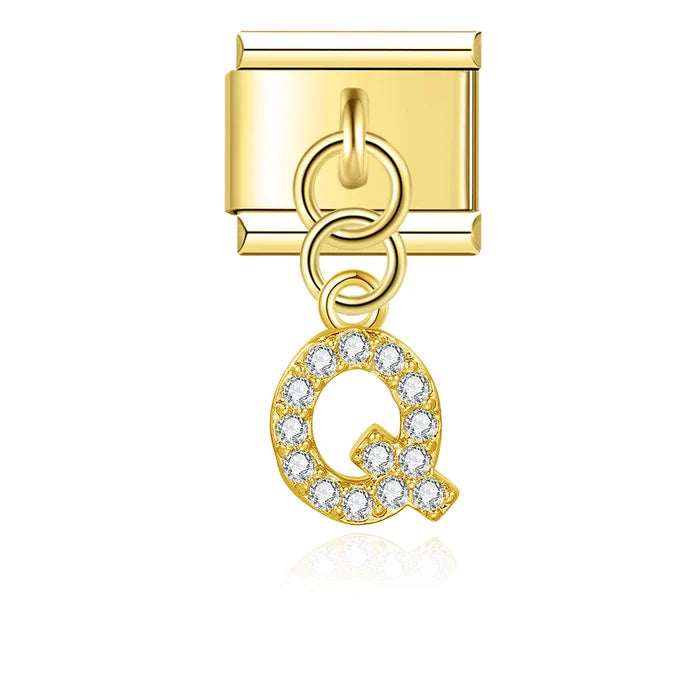 Abecedario colgante dorado