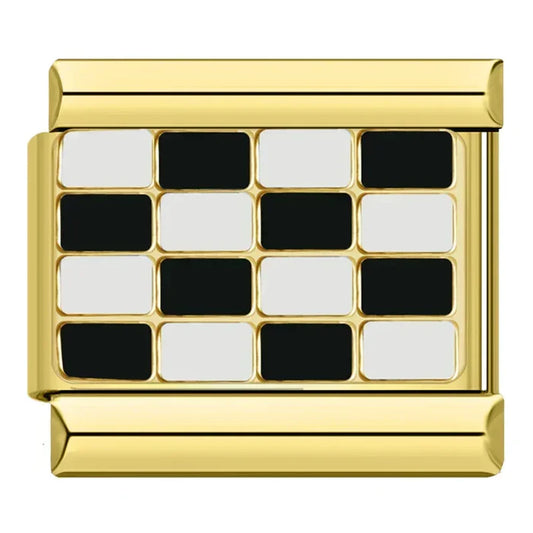 Charm dorado bandera