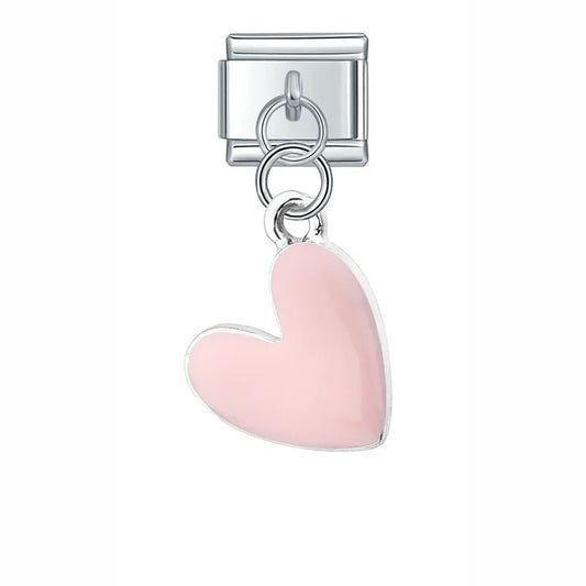 Charm colgante corazón rosa