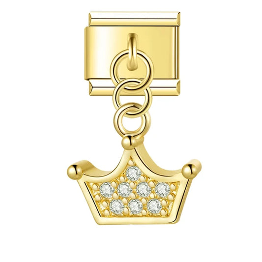 Charm colgante corona dorada