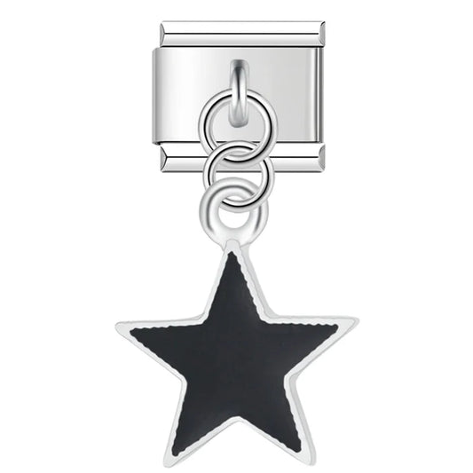 Charm colgante estrella negra