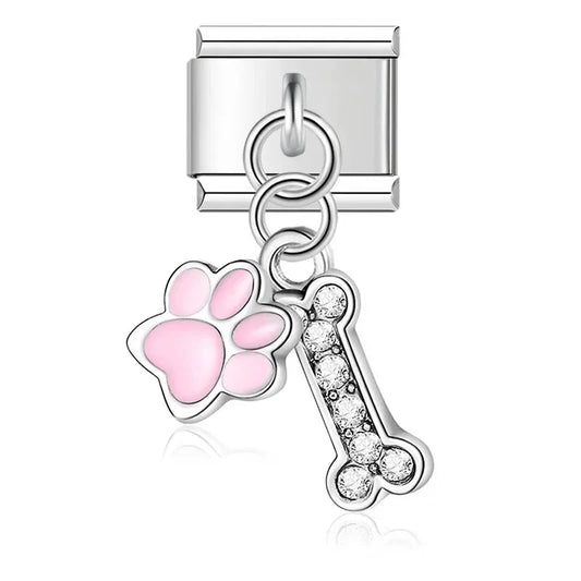 Charm colgante huella perrito