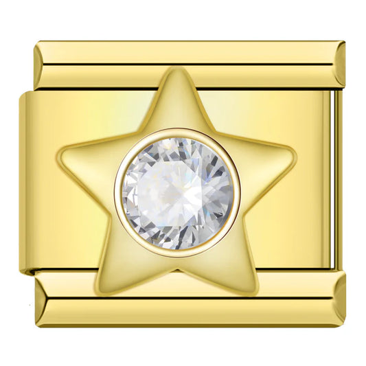 Charm dorado estrella 3D