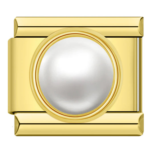 Charm dorado perla