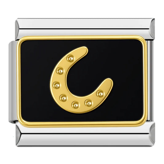 Charm herradura negra