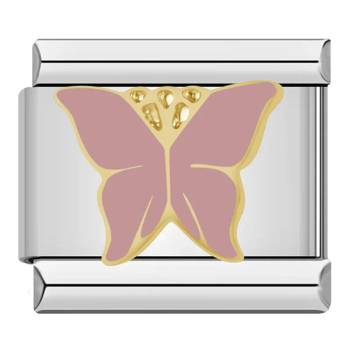 Charm mariposa rosa