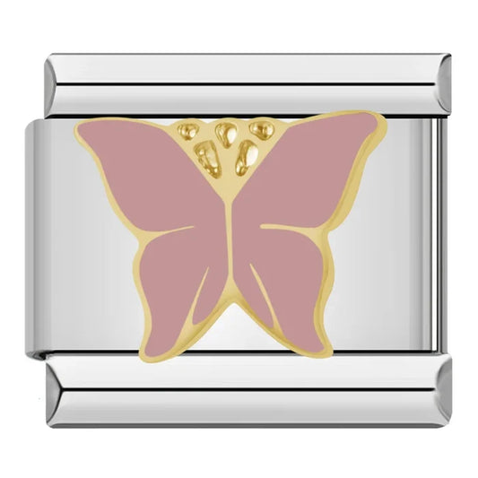 Charm mariposa rosa