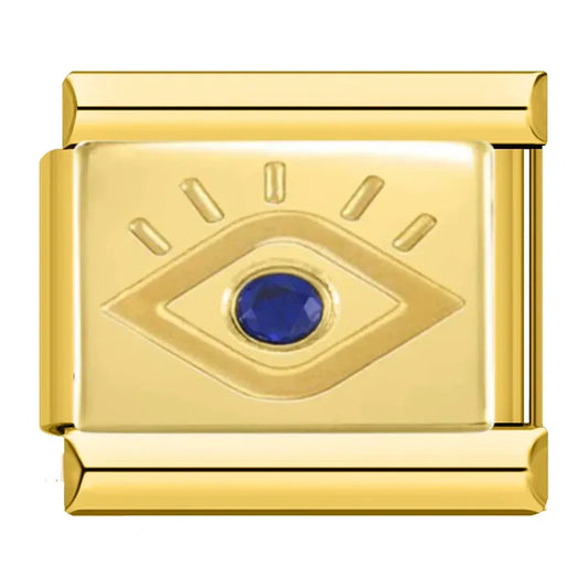 Charm ojo turco dorado