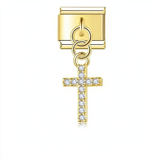 Charm colgante cruz dorada