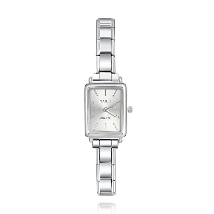 Reloj cuadrado plateado